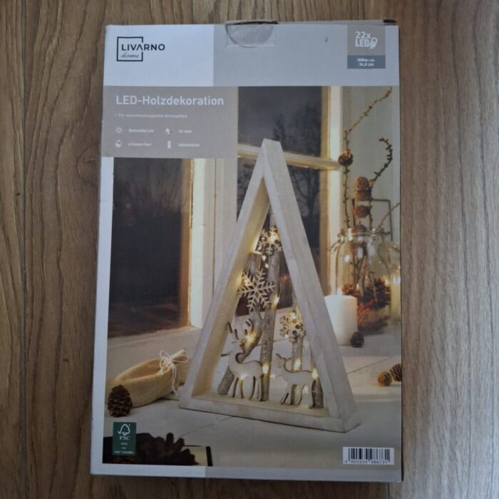 Дерев'яний  Led-світильник Livarno Ялинка - Зображення 1