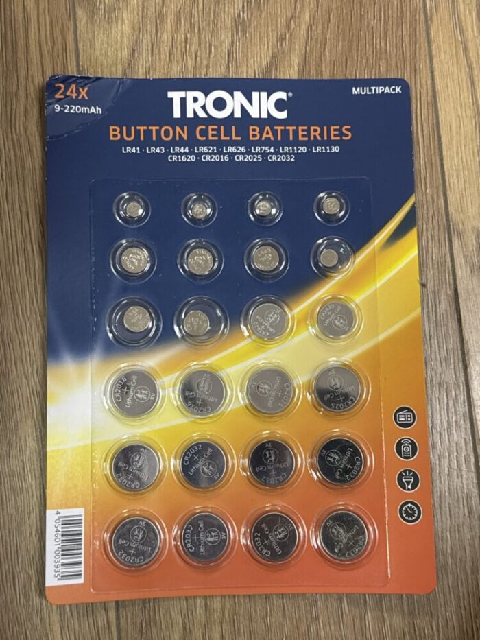Батарейки круглі 9-220mAh 24шт - Зображення 1